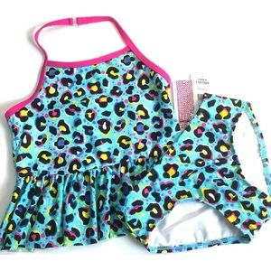KENSIE GIRL 2 Piece Swim Suit Leopard Print